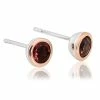Clogau Garnet January Birthstone Earrings - Silver & Gold