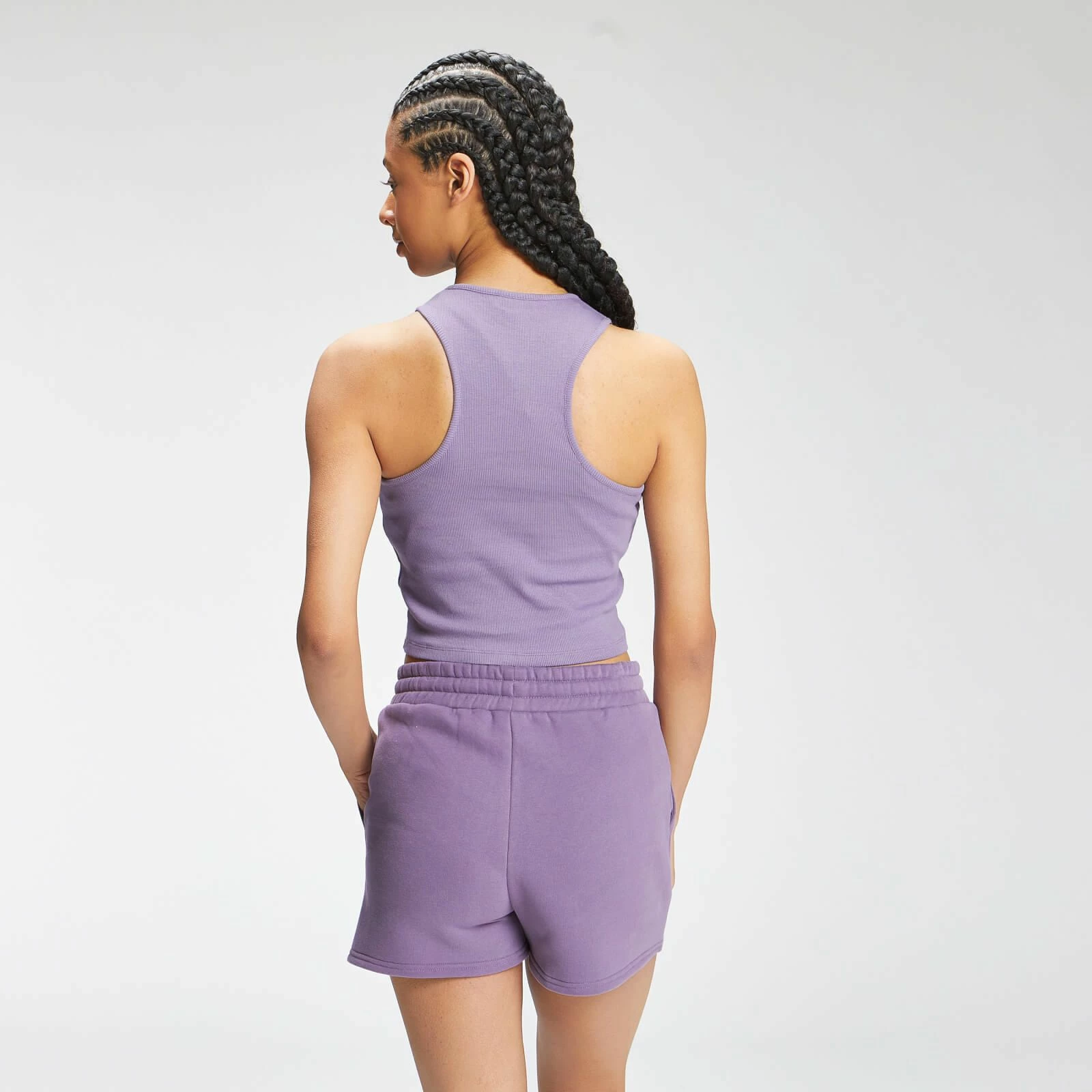 MP Clothing MP Women's Rest Day Cropped Rib Vest - Purple 3 MP Clothing MP Women's Rest Day Cropped Rib Vest - Purple - Image 3
