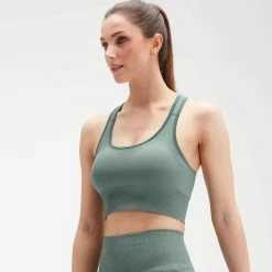 MP Clothing MP Women's Shape Seamless Ultra Cross Strap Sports Bra - Green -Cheap Clogau Store 320983ea3ed64063a96ea3af55834925