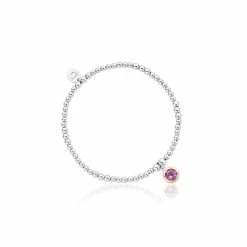Clogau February Birthstone Affinity Bead Bracelet - Silver & Gold