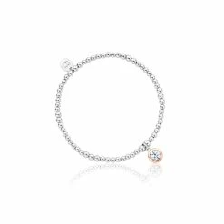 Clogau April Birthstone Affinity Bead Bracelet - Silver & Gold