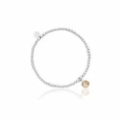 Clogau June Birthstone Affinity Bead Bracelet - Silver & Gold