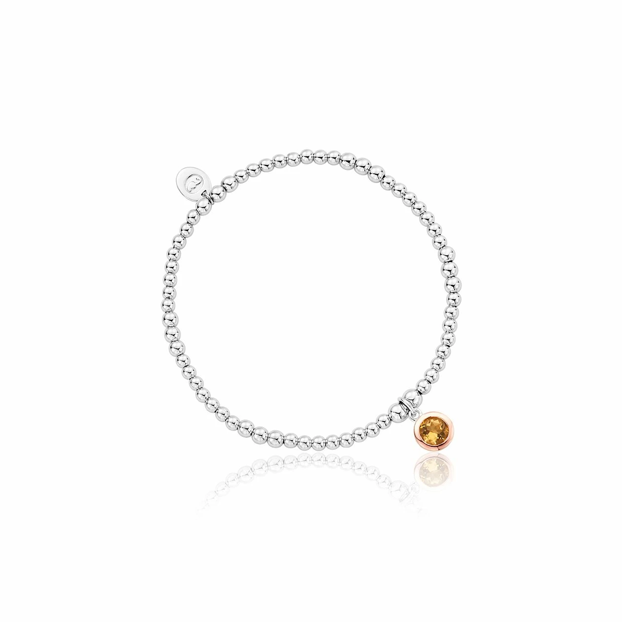 Clogau November Birthstone Affinity Bead Bracelet - Silver & Gold 1 Clogau November Birthstone Affinity Bead Bracelet - Silver & Gold