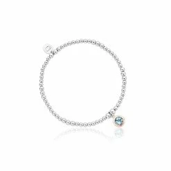 Clogau December Birthstone Affinity Bead Bracelet - Silver & Gold