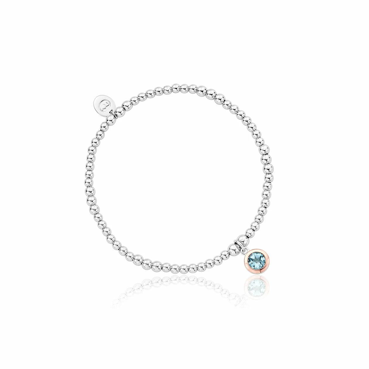 Clogau December Birthstone Affinity Bead Bracelet - Silver & Gold 1 Clogau December Birthstone Affinity Bead Bracelet - Silver & Gold
