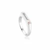 Clogau Cariad Engraved Bar Ring - Silver & Gold