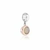 Clogau June Birthstone Milestones Bead Charm - Silver & Gold