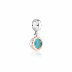 Clogau September Birthstone Milestones Bead Charm - Silver & Gold