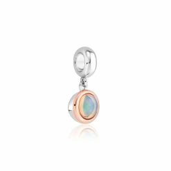 Clogau October Birthstone Milestones Bead Charm - Silver & Gold