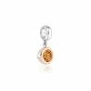 Clogau November Birthstone Milestones Bead Charm - Silver & Gold