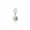 Clogau December Birthstone Milestones Bead Charm - Silver & Gold
