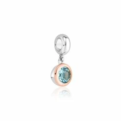 Clogau December Birthstone Milestones Bead Charm - Silver & Gold