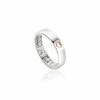 Clogau Take My Heart Wide Band Ring - Silver & Gold