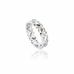 Clogau Always In My Heart Ring - Silver & Gold