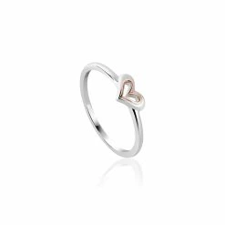 Clogau Always In My Heart Stacking Ring - Silver & Gold