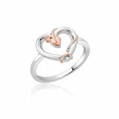 Clogau Tree of Life Vine Heart Ring - Silver & Gold