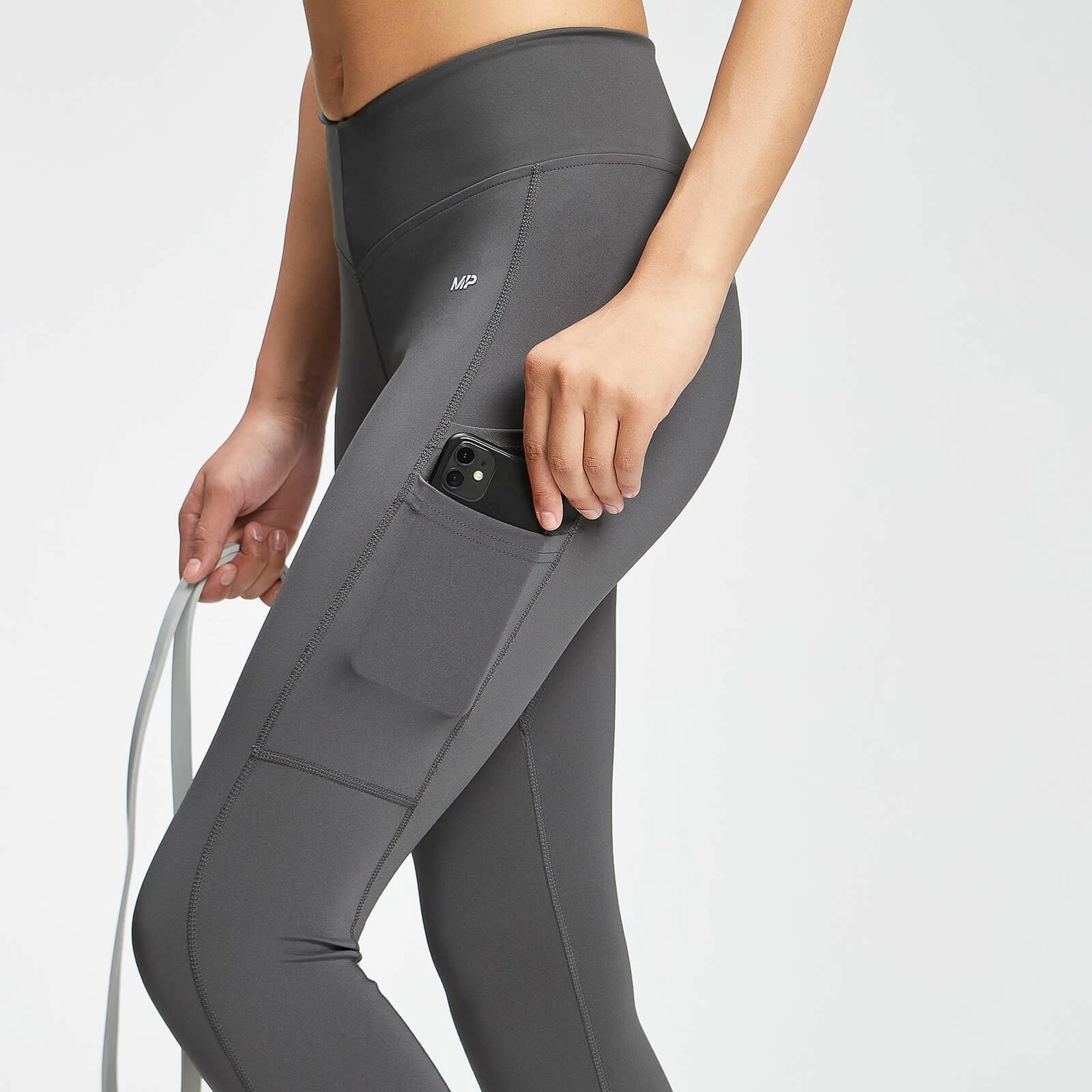 MP Clothing MP Women's Tempo 7/8 Leggings - Grey 4 MP Clothing MP Women's Tempo 7/8 Leggings - Grey - Image 4