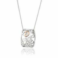 Clogau Affinity Heart Barrel Pendant - Silver