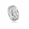 Clogau Affinity Heart Band Ring - Silver