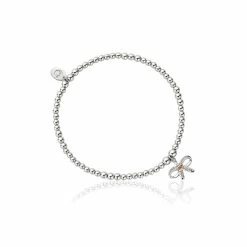 Clogau Tree of Life Bow Affinity Bead Bracelet 16.5-17.5cm - Silver