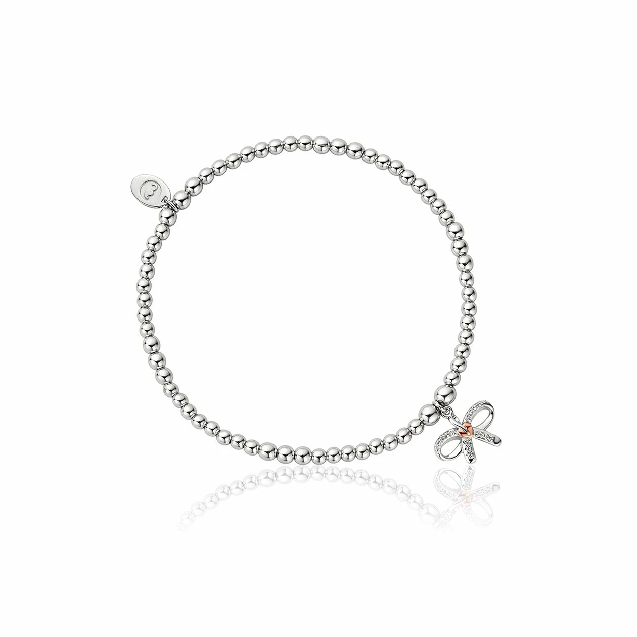 Clogau Tree of Life Bow Affinity Bead Bracelet 16.5-17.5cm - Silver 1 Clogau Tree of Life Bow Affinity Bead Bracelet 16.5-17.5cm - Silver