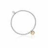 Clogau Triple Heart Affinity Bead Bracelet 16.5-17.5cmcm - Silver