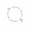 Clogau Moon and Star Affinity Bead Bracelet 16.5-17.5cm - Silver