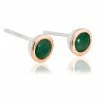 Clogau Emerald May Birthstone Earrings - White