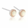 Clogau Moonstone June Birthstone Earrings - White