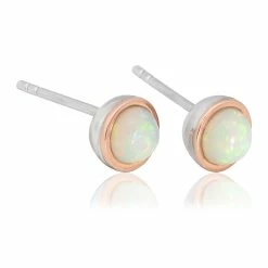 Clogau Fire Opal October Birthstone Earrings - White