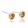 Clogau Citrine November Birthstone Earrings - White