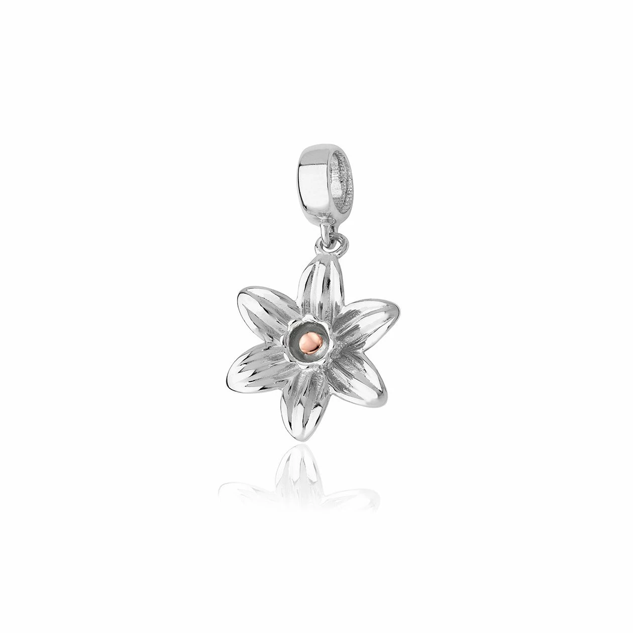 Clogau Daffodil Milestones Bead Charm - Silver 1 Clogau Daffodil Milestones Bead Charm - Silver