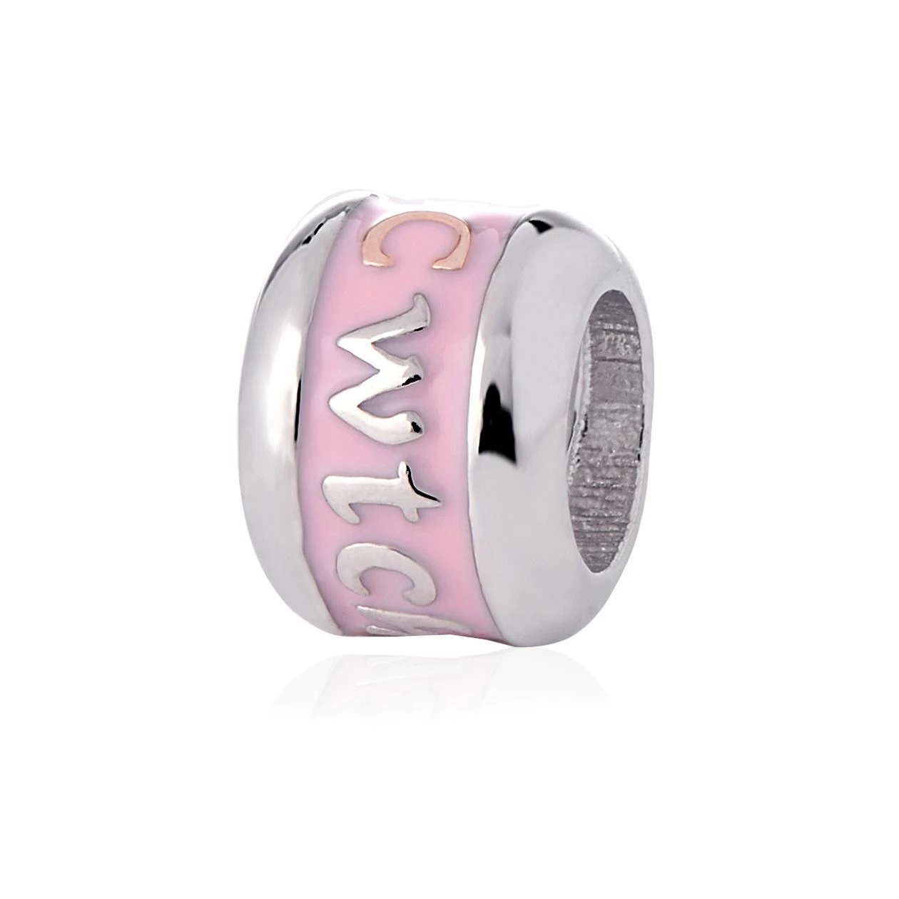 Clogau Cwtch Enamel Barrel Charm - Silver 1 Clogau Cwtch Enamel Barrel Charm - Silver