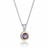 Clogau Amethyst February Birthstone Pendant - White