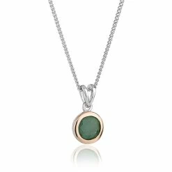 Clogau Emerald May Birthstone Pendant - White