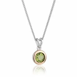 Clogau Peridot August Birthstone Pendant - White
