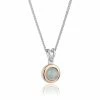 Clogau Fire Opal October Birthstone Pendant - White