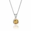 Clogau Citrine November Birthstone Pendant - White