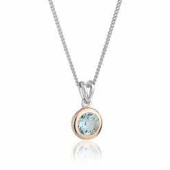 Clogau Topaz December Birthstone Pendant - White