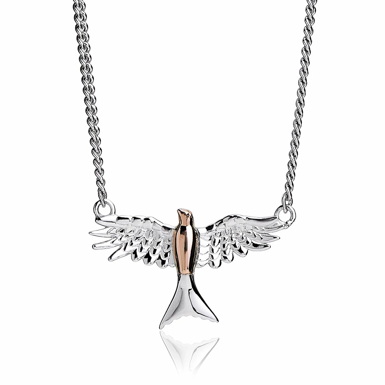 Clogau Red Kite Necklace - Silver & Gold 1 Clogau Red Kite Necklace - Silver & Gold