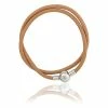 Clogau Tree of Life Cream Leather Bracelet - Silver