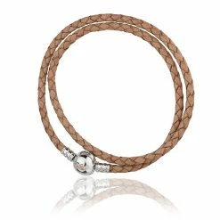 Clogau Tree of Life Cream Leather Bracelet - Silver