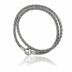 Clogau Tree of Life Grey Leather Bracelet - Silver