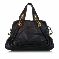 Chloe Pre-owned Vintage Chloe Paraty Leather Satchel Black -Cheap Clogau Store 52fd3bb7631d4f649093824babdd42c3