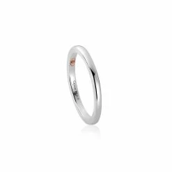 Clogau 2mm Court shaped wedding ring - Rose Gold