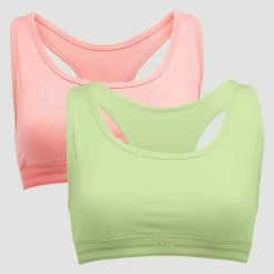 MP Clothing MP Women's Essentials Bralette (2 Pack) Butterfly/Geranium Pink - Green