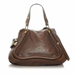 Chloe Pre-owned Vintage Chloe Paraty Leather Satchel Brown
