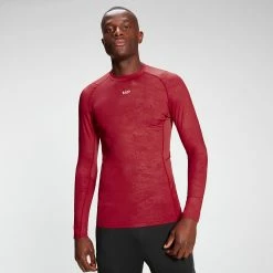 MP Clothing MP Men's Engage Long Sleeve Baselayer - Wine - Red