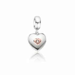 Clogau Cariad Heart Milestones Bead Charm - Silver & Gold