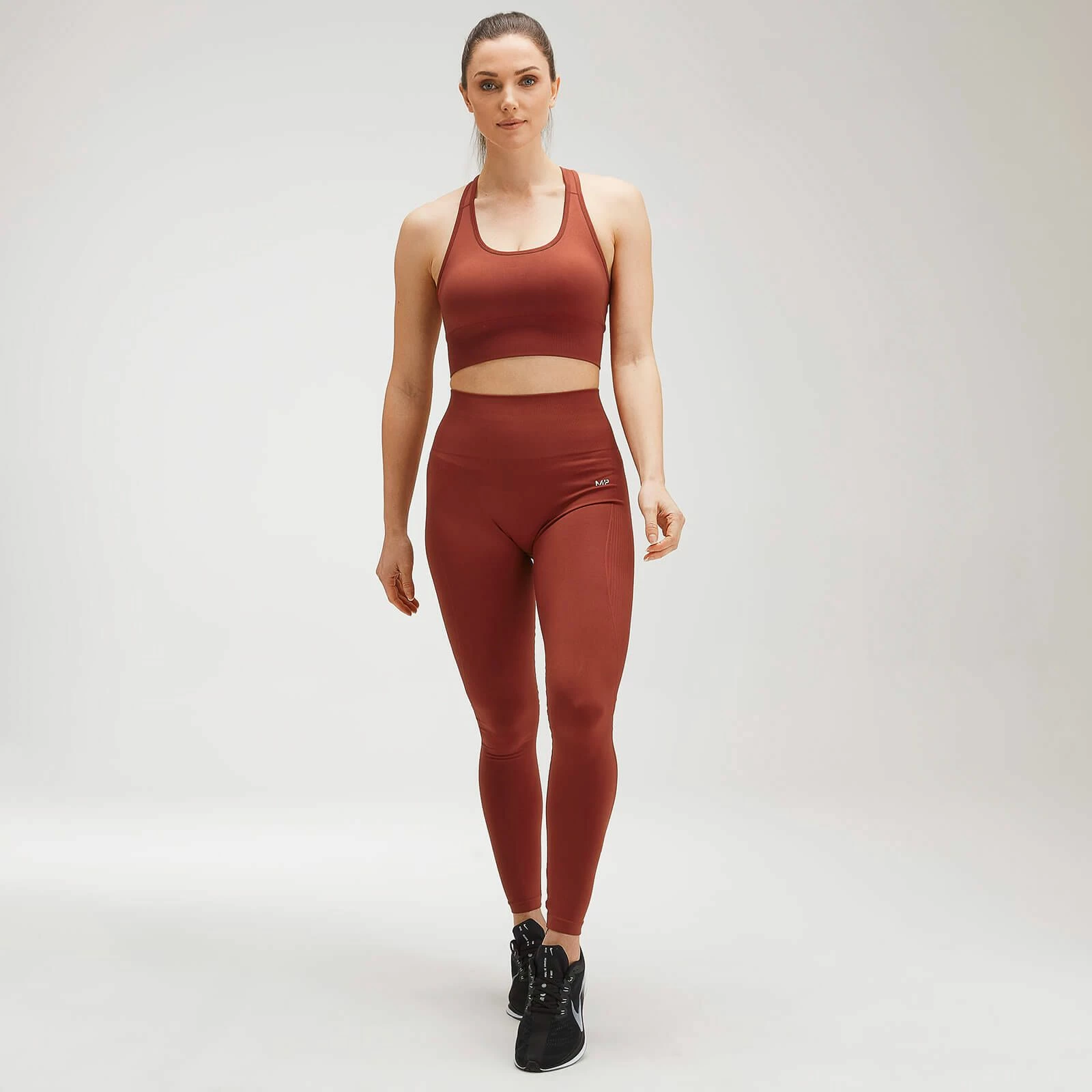 MP Clothing MP Women's Shape Seamless Ultra Leggings - Red 2 MP Clothing MP Women's Shape Seamless Ultra Leggings - Red - Image 2